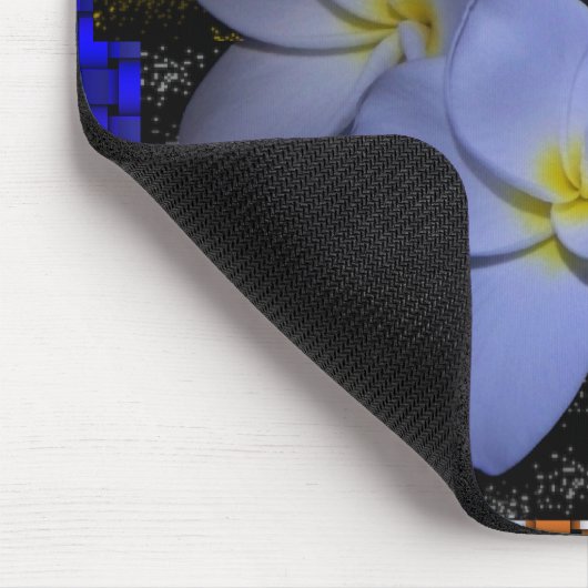 Mondschein Stardust Plumeria-Webart Mousepad (Ecke)