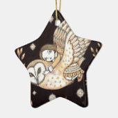 Mondschein-Stern-Verzierung Keramik Ornament (Links)