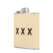 Mondschein-Stil-Monogramm Flachmann (Links)