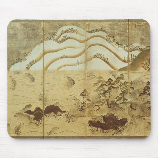 Mondschein-Winter-Landschaft Mousepad (Vorne)