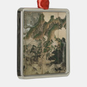 Mondschein-Winter-Landschaft Silbernes Ornament (Rechts)