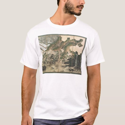 Mondschein-Winter-Landschaft T-Shirt (Vorderseite)