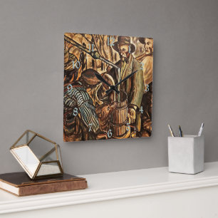 Mondscheinbrenner bei der Herstellung von White-Li Quadratische Wanduhr