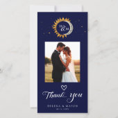 MondscheinHochzeit von Sun und Moon Dankeskarte (Vorderseite)