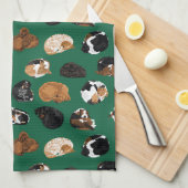 Mondschlange Geschirrtuch (Viertel Falte)