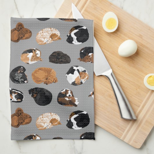 Mondschlange Geschirrtuch (Viertel Falte)