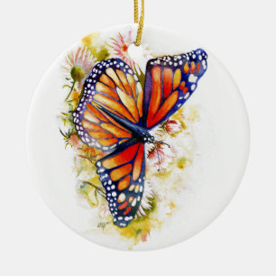 Mondschmetterling Keramik Ornament