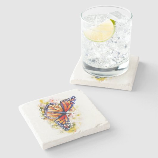 Mondschmetterling Steinuntersetzer (Seitenansicht)