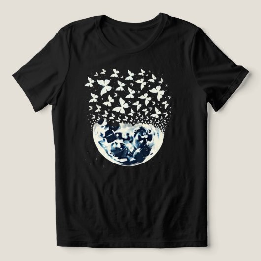 Mondschmetterling Tri-Blend Shirt (Design Vorderseite)