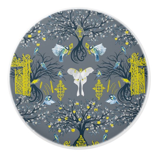 Mondschmetterlingstor  keramikknauf (Vorderseite)