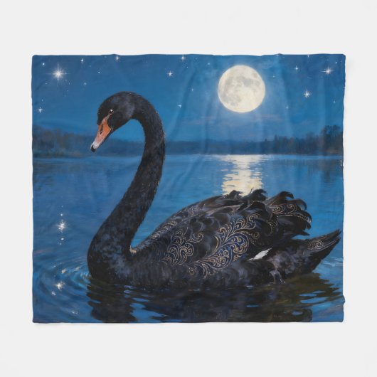 Mondschwimmen Fleecedecke (Vorderseite (Horizontal))