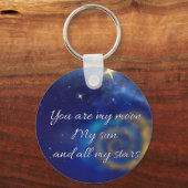 Mondsonnen Sterne unendliche Liebe Schlüsselanhäng Schlüsselanhänger (Vorderseite)