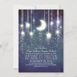 Mondstars & String Lights Hochzeit Einladung