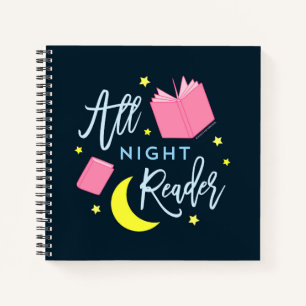 Mondsterne und rosa Bücher für die ganze Nacht