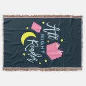 Mondsterne und rosa Bücher für die ganze Nacht Decke (Vorderseite)