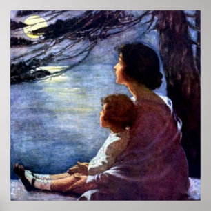 „Mondstrahlen“ von Jessie Willcox Smith Poster