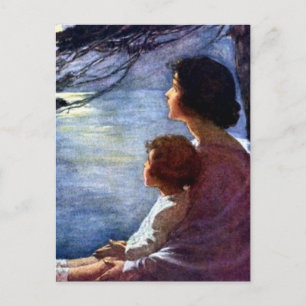 „Mondstrahlen“ von Jessie Willcox Smith Postkarte