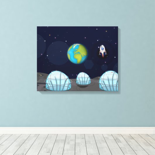 Mondstütze Leinwanddruck (Insitu (Holzboden))