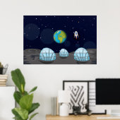 Mondstütze Poster (Heimbüro)