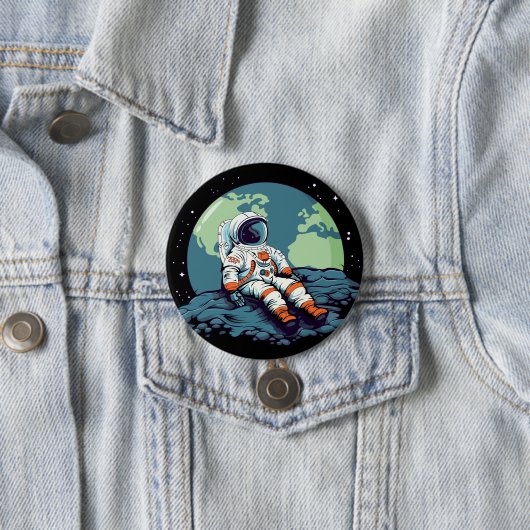 Mondtag, Astronaut auf dem Mond Button (Beispiel)