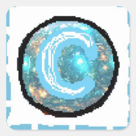 Mondtag Quadratischer Aufkleber