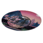 Mondtor im Garten. Schneidebrett (Ecke)