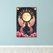 Mondträume: Ätherische, kosmische Wanddekoration Leinwanddruck (Insitu (Holzboden))