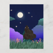 Mondträumer-Mädchen-Postkarte Postkarte (Vorderseite)