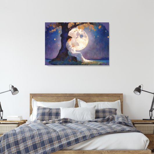 Mondträumer - Ruhiger Nachthimmel Leinwanddruck (Insitu (Schlafzimmer))