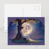 Mondträumer - Ruhiger Nachthimmel Postkarte (Vorne/Hinten)