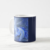 Mondunicorn-Blau-Tasse Kaffeetasse (Vorderseite Links)