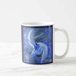 Mondunicorn-Blau-Tasse Kaffeetasse