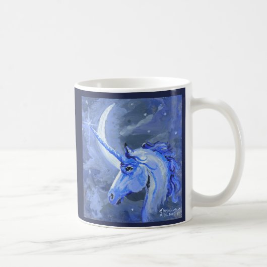 Mondunicorn-Blau-Tasse Kaffeetasse (Rechts)