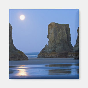 Monduntergang, Bandon Beach, Oregon. Magnet