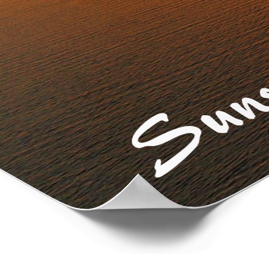 Monduraler Sonnenuntergangssee Poster (Ecke)