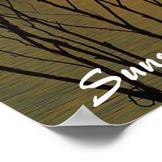 Monduraler Sonnenuntergangssee Poster (Ecke)