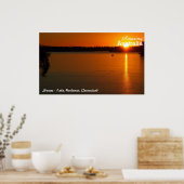 Monduraler Sonnenuntergangssee Poster (Küche)