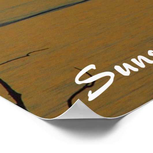 Monduraler Sonnenuntergangssee Poster (Ecke)