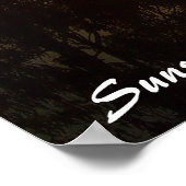Monduraler Sonnenuntergangssee Poster (Ecke)