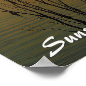 Monduraler Sonnenuntergangssee Poster (Ecke)