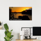 Monduraler Sonnenuntergangssee Poster (Heimbüro)
