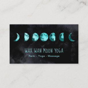*~* Mondwachs Wan Full TURQUOISE BLUE Moon Phasing Visitenkarte