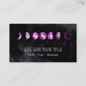 *~* Mondwachs Wan Full Violet Lila Mondphasen Visitenkarte (Vorderseite)