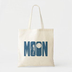Mondwolf-Halloween-Linolschnitt-Design Tragetasche