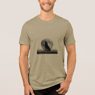 Mondwolf-T-Shirt – Mystische Vollmondnacht-Wolf Tri-Blend Shirt