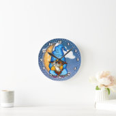 Mondzwerg Runde Wanduhr (Zuhause)