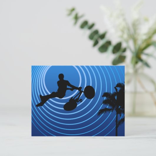 Mondzyklen Postkarte (Stehend Vorderseite)