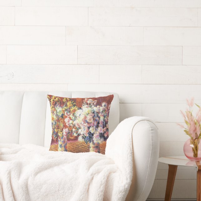 Mone - Two Vases with Chrysanthemums Kissen (Liege)