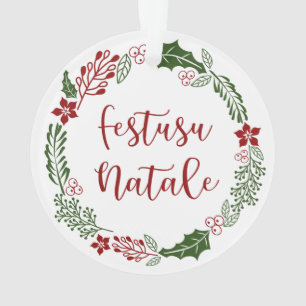 Monégasque Merry Christmas Kranz Festusu Natale Ornament