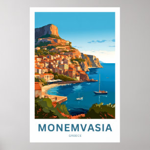 Monemvasia Griechenland Reisen Print Poster